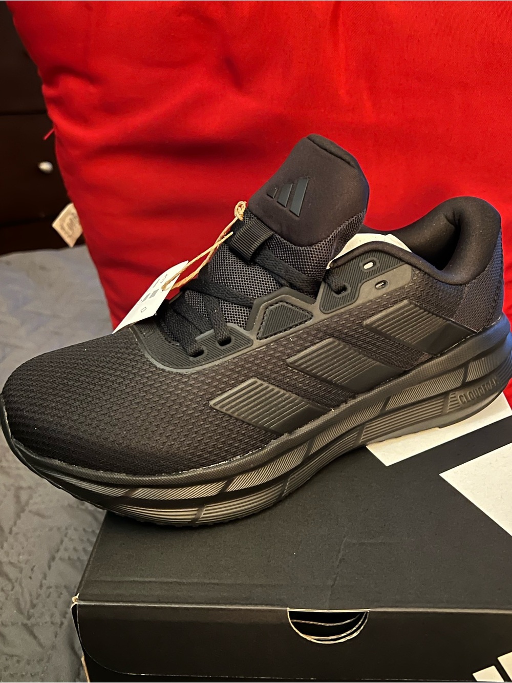 adidas Men's Black Athletic Sneaker with Subtle Grey Accents